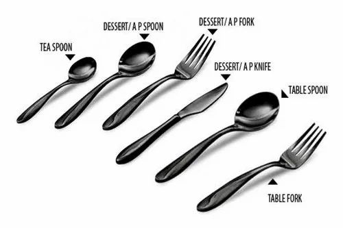 Stainless Steel Cutlery Set (Table Spoons,Tea Spoons,Forks, Dessert Spoons), Silver